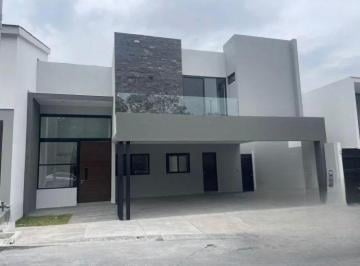 Casa · 376m² · 3 Recámaras · 3 Estacionamientos · Residencia a Estrenar en Privada Residencial Los Olivos, El Barrial, Santiago, Nl.