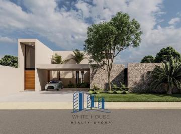 Casa · 454m² · 4 Recámaras · 4 Estacionamientos · Casa Nueva en Venta de 4 Habitaciones con Alberca Al Norte de Mérida en Dzitya