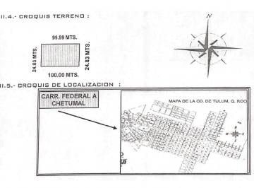 Terreno / Lote · 2481m² · Venta de Terreno en Zona 11 Tulum