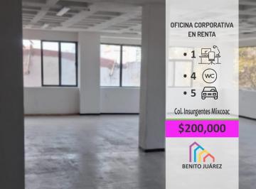 Oficina · 500m² · 5 Estacionamientos · Renta de Amplia Oficina Corporativa en Patriotismo