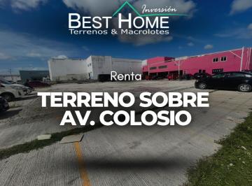Terreno / Lote · 1260m² · Terreno de 1,260 m² en Renta Sobre Av Colosio Cancún, Q. Roo
