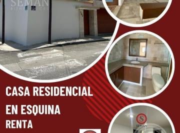 Casa · 3 Recámaras · 2 Estacionamientos · Renta Casa Residencial en Esquina Col. Rafael Alvarado