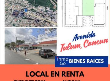 Local comercial · 54m² · 1 Estacionamiento · Renta Local Comercial Cancún, Av Tulum Sm 20 $18,900 Mil + Iva 54 m²