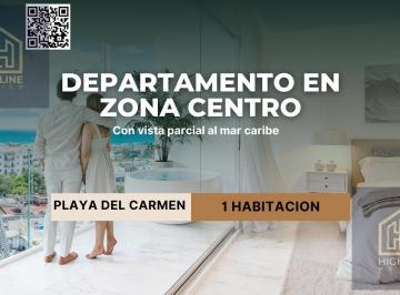Departamento · 40m² · 1 Recámara · 1 Estacionamiento · Departamento en Centro de Playa del Carmen de 1 Habitacion con Alberca