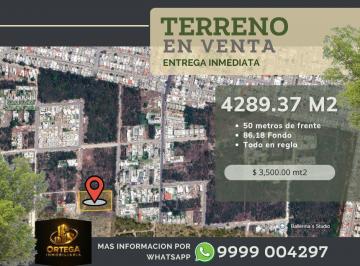 Terreno / Lote , Mérida · Terreno 4289 m² en Venta en Dzityá