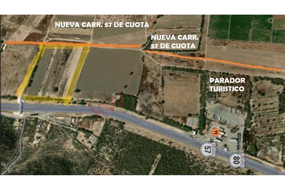 Venta de Terreno Sobre Carr. 57, en Villa Hidalgo, S. L. p. a Unos Pasos de Parador Turístico La Esta