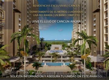 Departamento · 55m² · 1 Recámara · Departamento en Venta en Cancún 1 Recamara con Sky Bar