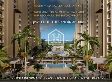 Departamento · 55m² · 1 Recámara · Departamento en Venta en Cancún 1 Recamara con Sky Bar