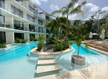 Departamento · 1 Recámara · Estudio en Central Park Lagunas en Tulum, con Patio Privado