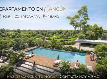 Departamento · 60m² · 1 Recámara · Departamento en Venta en Cancún 1 Recamara con Ludoteca y Bar