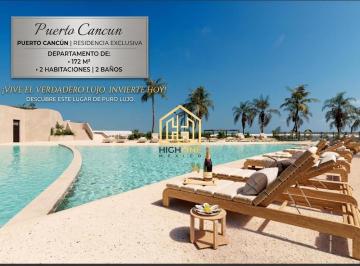 Departamento · 172m² · 2 Recámaras · Departamento en Venta en Puerto Cancún 2 Recamaras con Alberca y Elevador
