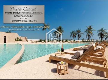 Departamento · 172m² · 2 Recámaras · Departamento en Venta en Puerto Cancún 2 Recamaras con Alberca y Elevador