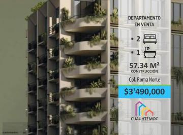 Departamento · 57m² · 2 Recámaras · Departamentos en Venta Centro Ciudad de México