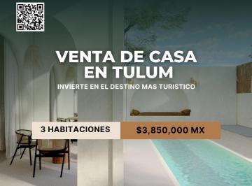 Departamento · 132m² · 3 Recámaras · 2 Estacionamientos · Casa en Venta en Tulum 3 Habitaciones con Villa Equipada
