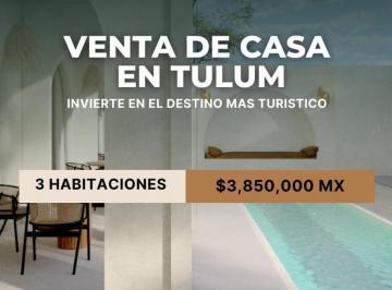Departamento · 132m² · 3 Recámaras · 2 Estacionamientos · Casa en Venta en Tulum 3 Habitaciones con Villa Equipada