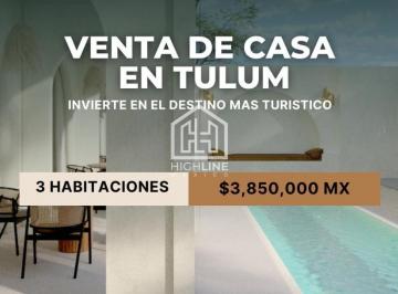 Departamento · 132m² · 3 Recámaras · 2 Estacionamientos · Casa en Venta en Tulum 3 Habitaciones con Villa Equipada
