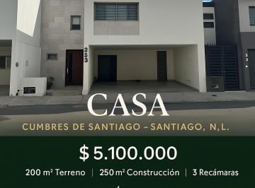 Casa de 3 habitaciones, Santiago · Exclusiva Casa con Diseño Moderno y 3 Recámaras en Santiago, N. L.