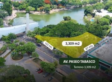 Terreno / Lote , Villahermosa · Terreno Comercial en Venta en Paseo Tabasco F - 820