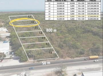Terreno / Lote , Carmen · Lote de 5,000 m² en Venta, Carretera Carmen - Puerto Real