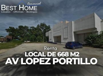 Local comercial · 668m² · 2 Estacionamientos · Se Renta Local 668 m² Av Lopez Portillo