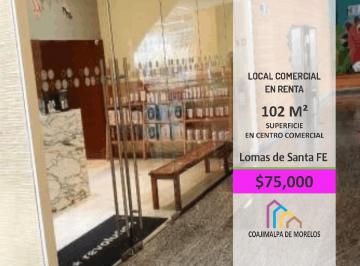 Local comercial · 102m² · 1 Estacionamiento · Local Comercial Renta – Plaza Santa Fe
