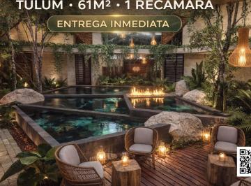 Departamento · 61m² · 1 Recámara · Departamento Loft en Venta en Tulum con Plunge Pool y Gym