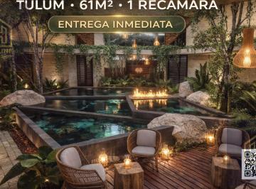 Departamento · 61m² · 1 Recámara · Departamento Loft en Venta en Tulum con Plunge Pool y Gym