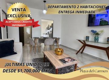 Departamento · 59m² · 2 Recámaras · 1 Estacionamiento · Departamento 2 Recamaras en Playa del Carmen Entrega Inmediata