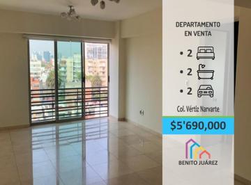 Departamento · 105m² · 2 Recámaras · 2 Estacionamientos · Departamento en Venta Narvarte