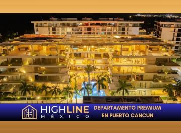 Departamento · 236m² · 3 Recámaras · 2 Estacionamientos · Departamento en Venta en Puerto Cancun de 3 Habitaciones con Vista Privilegiada