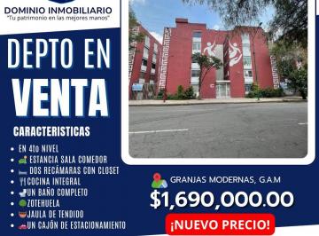 Departamento de 2 habitaciones, Gustavo A. Madero · Dominio Inmobiliario Propone en Venta Departamento en Colonia Granjas Modernas, G. A. m.