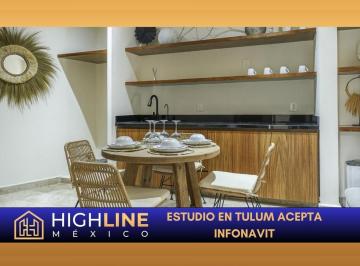 Departamento · 38m² · 1 Recámara · 1 Estacionamiento · Estudio en Venta en Tulum con Acceso a Beach Club Exclusivo Acepta Infonavit