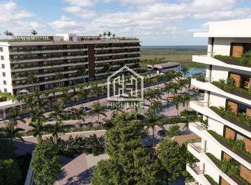 Departamento · 87m² · 2 Recámaras · Departamento en Venta en Puerto Morelos 1 Recamara con Estacionamiento y Alberca