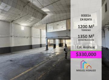 Bodega comercial · 1350m² · Renta Céntrica Bodega, Colonia Anáhuac, Miguel Hidalgo, Cdmx.