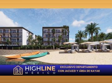 Departamento · 150m² · 3 Recámaras · 2 Estacionamientos · Departamento en Venta en Cancun de 3 Habitaciones con Zona de Kayak