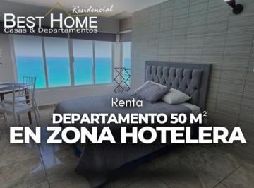 Departamento · 50m² · 1 Recámara · 1 Estacionamiento · Se Renta Departamento Amueblado de 50 m² Zona Hotelera Cancun