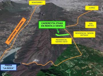 e812160e416a1d036c0426dddf1adb89459301d3dbd5d846906a66106132684a · Terreno Campestre en Venta / Renta en Cadereyta N. L. 29 Ha