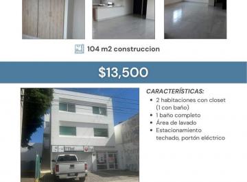 Departamento · 104m² · 2 Recámaras · 1 Estacionamiento · Departamento en Renta en Col. Los Pinos