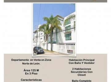 Departamento de 3 habitaciones, León · Departamento en Venta en Zona Norte de León, Gto. a Unas Cuadras de Plaza Mayor, Bancos y Restaurant
