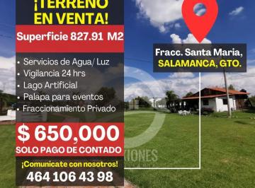 Terreno / Lote , Salamanca · Terreno en Venta, Fraccionamiento Santa Maria, Salamanca Gto