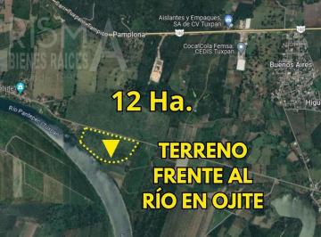 Terreno / Lote · 120000m² · Precioso y Amplio Terreno Frente Al Río en Ojite, Tuxpan