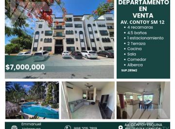 Departamento · 281m² · 3 Recámaras · 1 Estacionamiento · En Venta Departamento en Sm 12