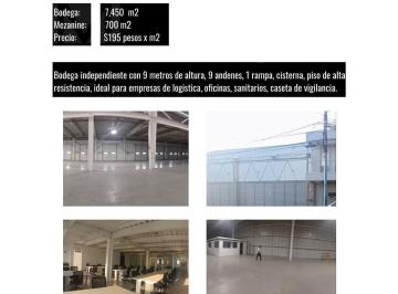 Bodega comercial · 7450m² · Bodega en Renta en Industrial Vallejo