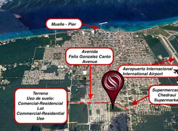 Terreno comercial , Cozumel · Terreno Uso de Suelo Comercial - Multifamiliar en Venta en Cozumel, Colonia Miraflores.