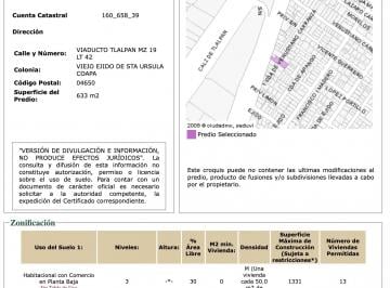 Terreno / Lote , Coyoacán · Terreno en Venta Sobre Viaducto Tlalpan - Coyoacán.