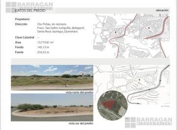 Terreno / Lote · 13719m² · Venta Terreno Habitacional 13,719 m² San Isidro Juriquilla Circuito Peñas 1ra Sección