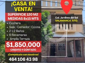 Casa de 6 habitaciones, Salamanca · Casa en Venta, Colonia Jardines del Sol, Salamanca Gto