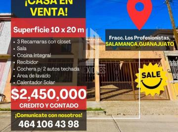 Casa de 3 habitaciones, Salamanca · Casa en Venta, Los Profesionistas, Salamanca Gto