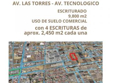 Terreno / Lote · 9800m² · Terreno Comercial en Venta en Metepec con Escritura