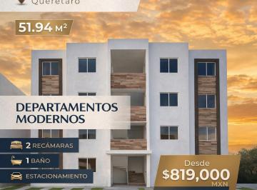 Departamento · 2 Recámaras · 1 Estacionamiento · Departamentos en Venta Desde $735,000 en El Marqués Querétaro